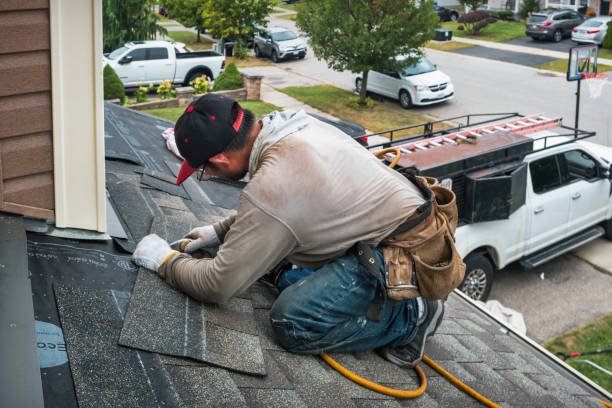 Professional Metal Roofing technician working in Cedarpines Park, CA